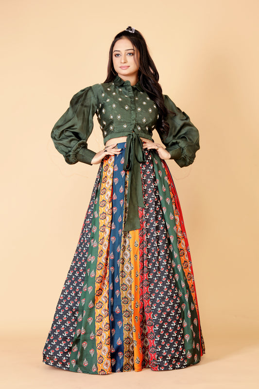 Multicolour Skirt and top set indian style