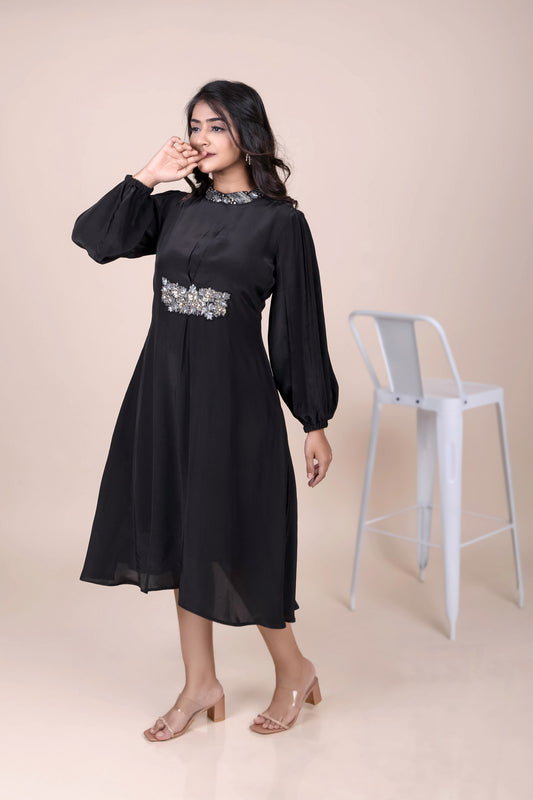 Tarz's Black Indowestern one piece Dress