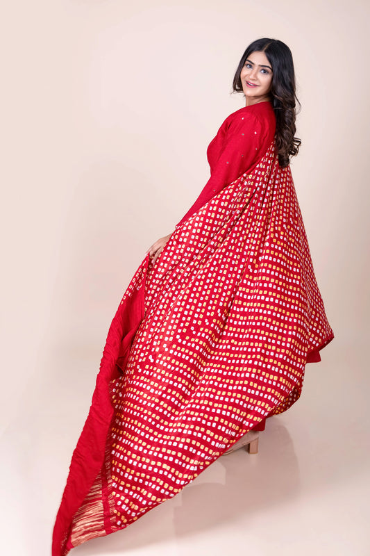 Tarz's red Angrakha Anarkali with Pants