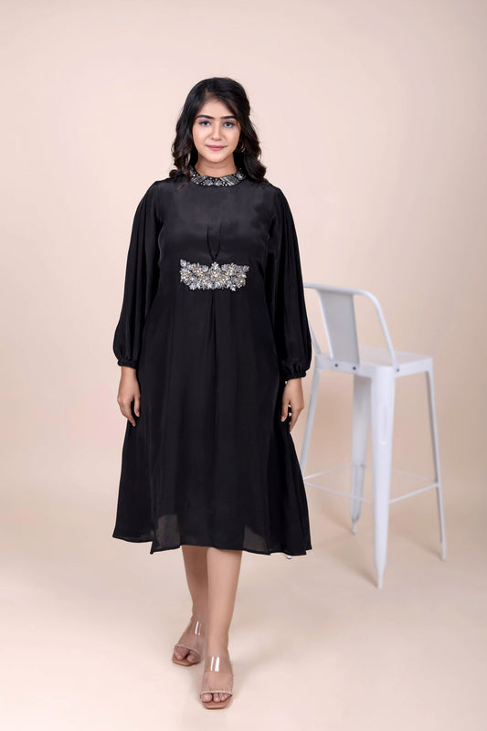 Tarz's Black Indowestern one piece Dress